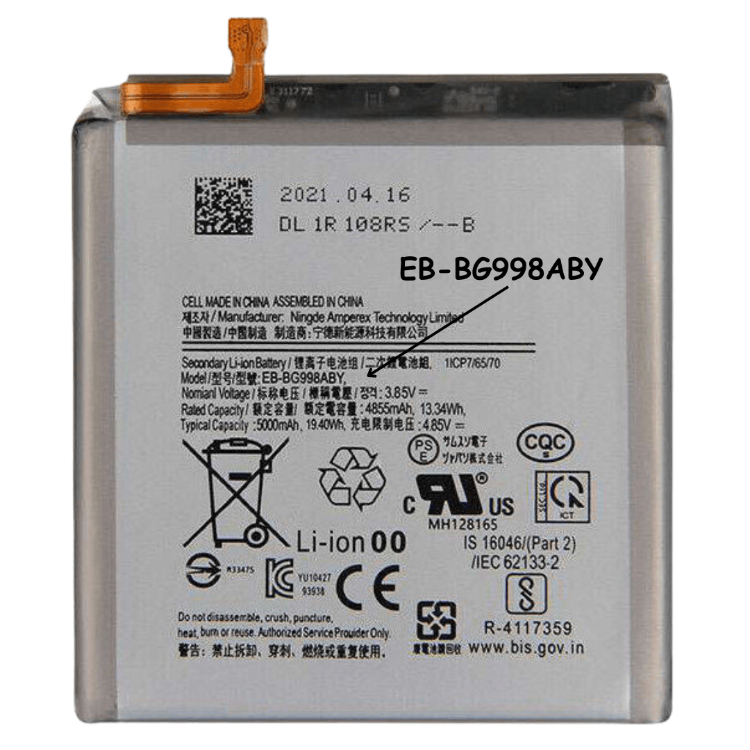 EB-BG998ABY Battery 5000mAh For Samsung Galaxy S21 Ultra G998B - Best Cell Phone Parts Distributor in Canada, Parts Source EB-BG998ABY Battery 5000mAh For Samsung Galaxy S21 Ultra G998B - Best Cell Phone Parts Distributor in Canada, Parts Source
